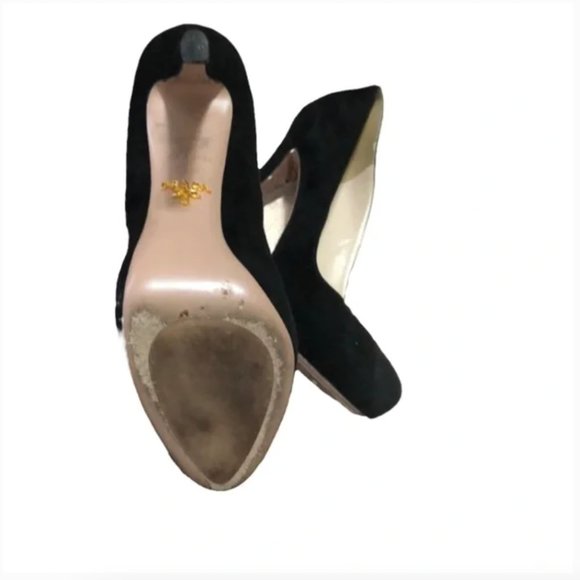 Prada Black Suede Heels - Picture 4 of 8